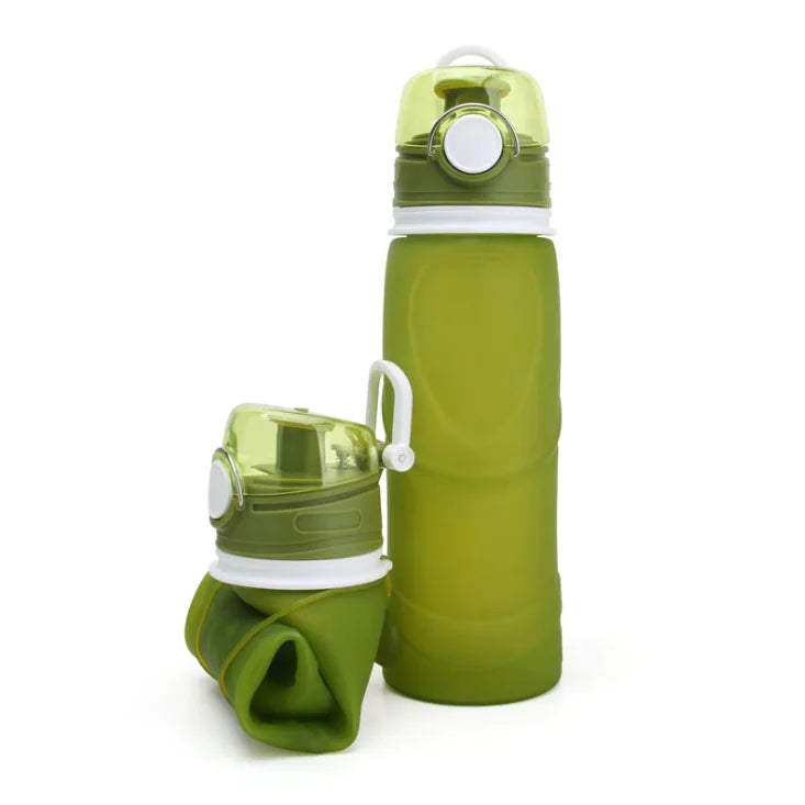 Travel Folding Water Bottle, Food-Grade Silicone