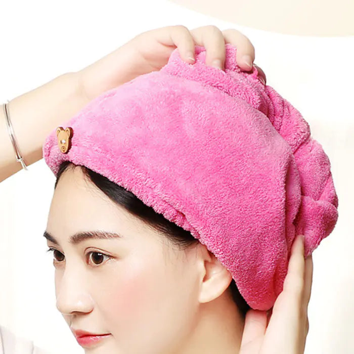 Super Absorbent Dry Hair Cap and Bath Towel
