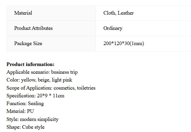 Waterproof Double-sided Leather Toiletry Bag