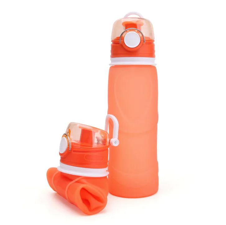 Travel Folding Water Bottle, Food-Grade Silicone