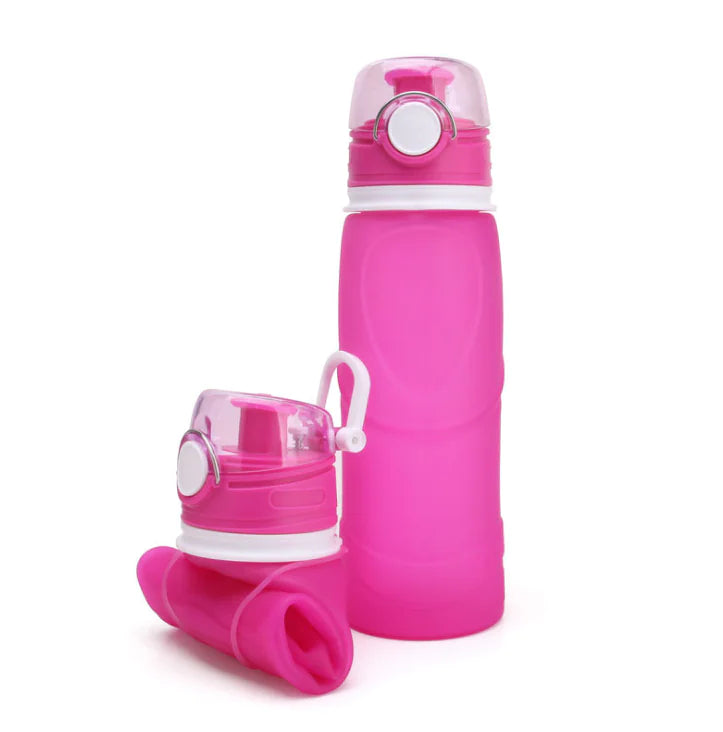 Travel Folding Water Bottle, Food-Grade Silicone