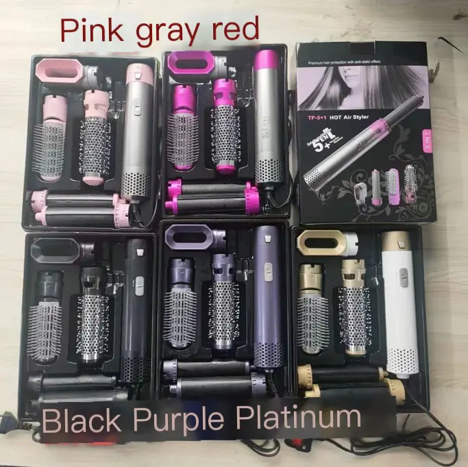 5-in-1 Hot Air Brush and Curling Styling Tool