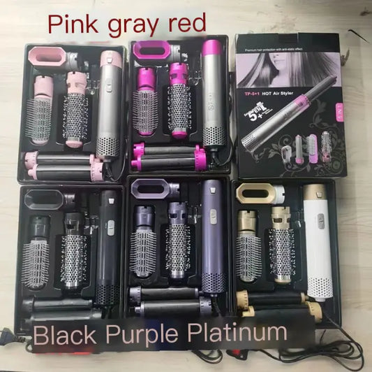 5-in-1 Hot Air Brush and Curling Styling Tool